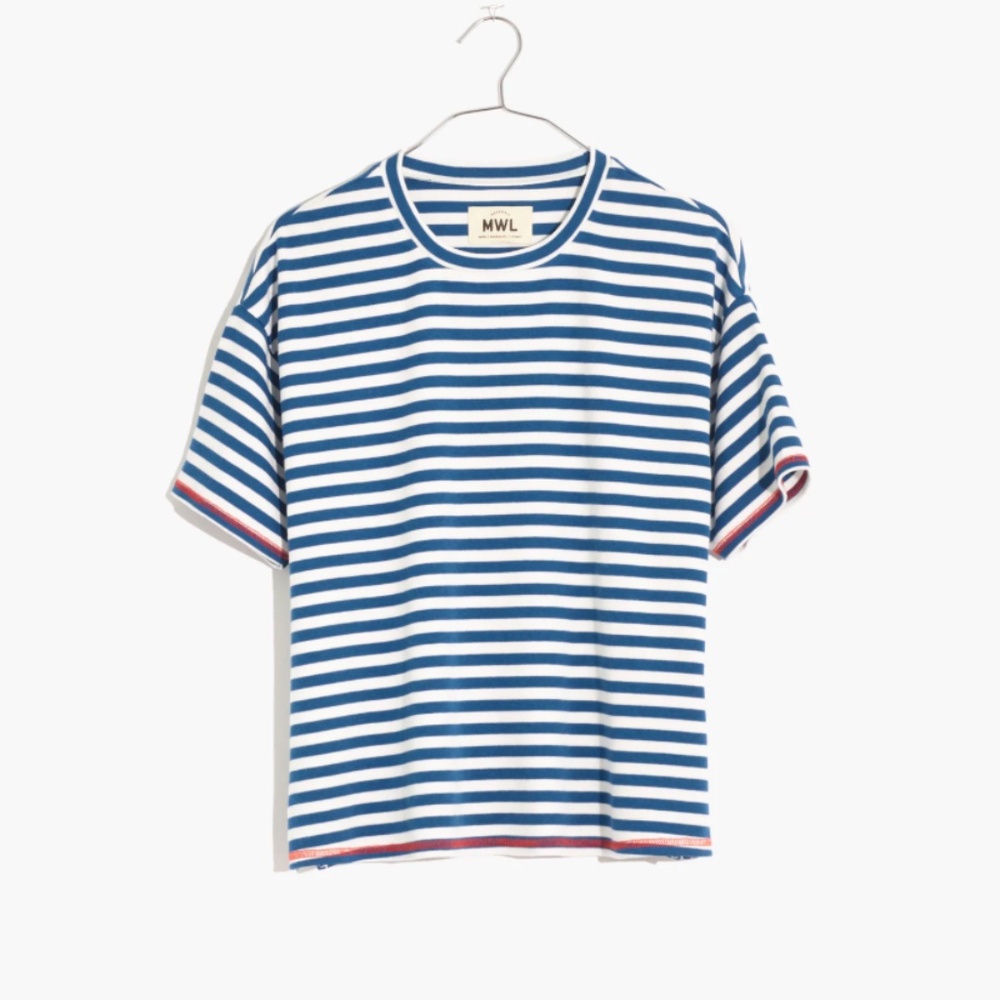 Madewell Breeze‎ Crewneck Boxy Tee in Stripe NWT